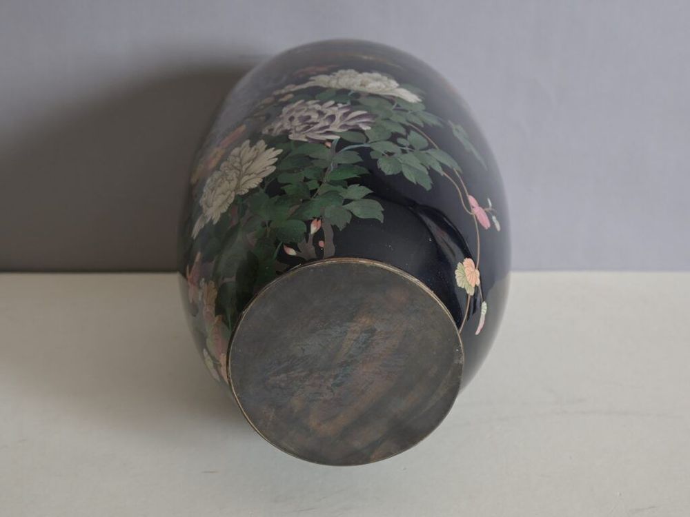 Email cloisonné Vase, Japan 4
