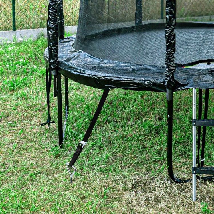 4x Bodenanker 4x Gurt Trampolin Bodenve… 9