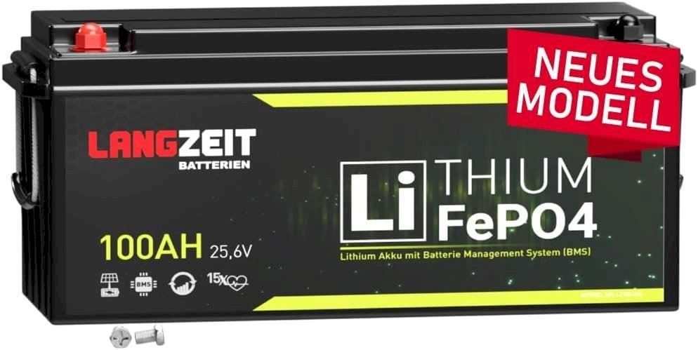 Batteria LiFePO4 100Ah 25,6V, Nuovo Modello! 1