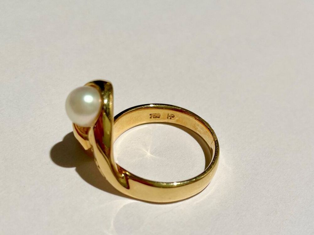 Perlen-/Diamant-Ring 4